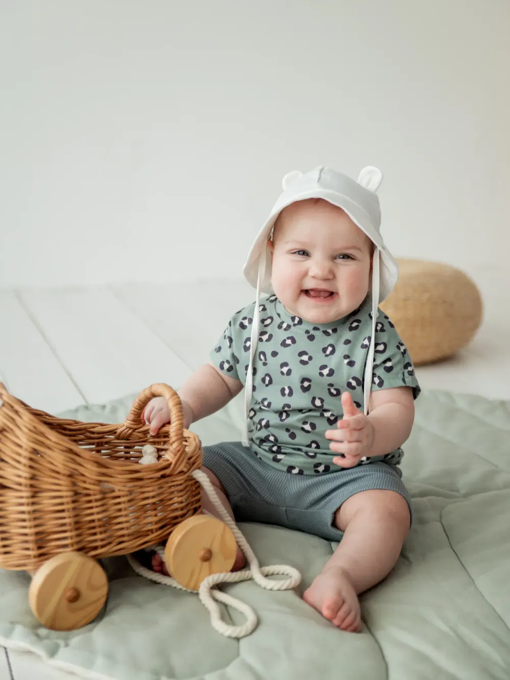 Панама с ушками "Молоко" 0+