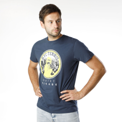 Мужское теннисное поло Quiet Please NYC T-Shirt Men - Dark Blue, Yellow