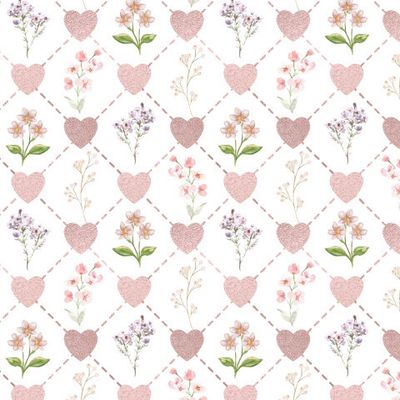 Сердечки и цветы