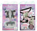 Прозрачная клиторальная бабочка на ремешках,7 функций вибрации