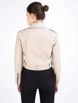 Женская косуха/кожаная/кожаная куртка/Турция