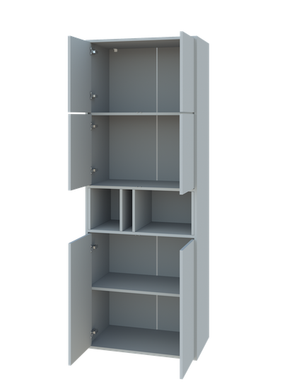 Шкаф ГРАНД-ЛАВОРО-13 /700*1900*403/ розовый кварц / белый