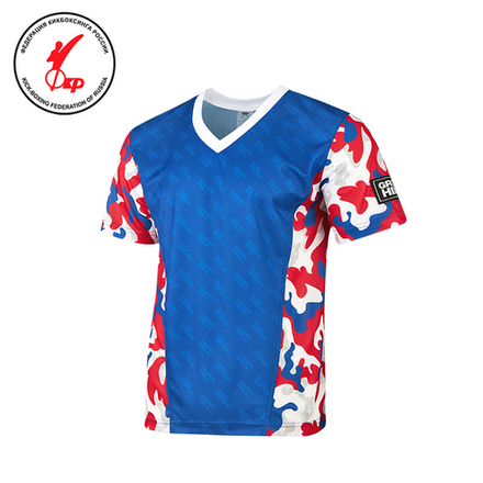 KT-2090-660 Kickbоxing T-shirt Mesh Camo adult синяя