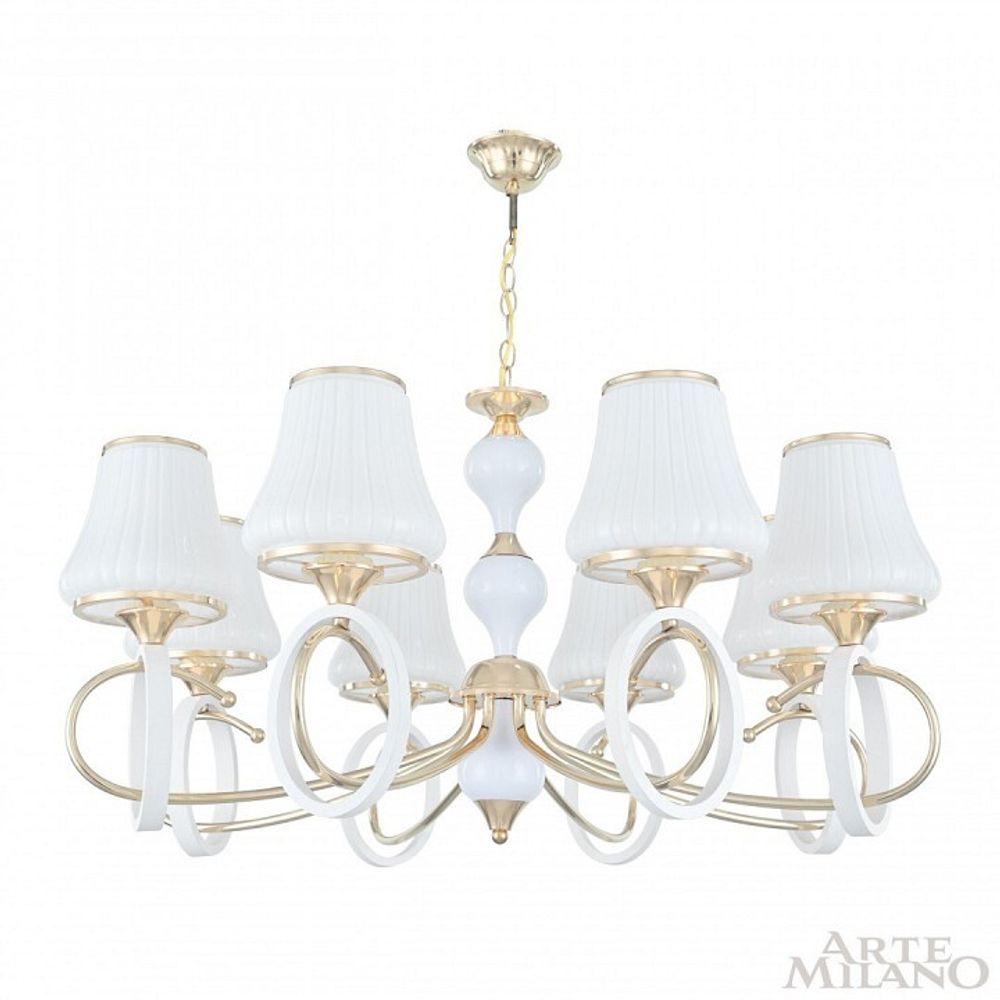 Подвесная люстра Arte Milano Florentia-2387 302387/8 Wh/Gd