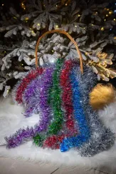 Мишура Шарм д.80 мм., дл.2 м.,зеленый, КАЗ КОМ (Г-283/зеленый)