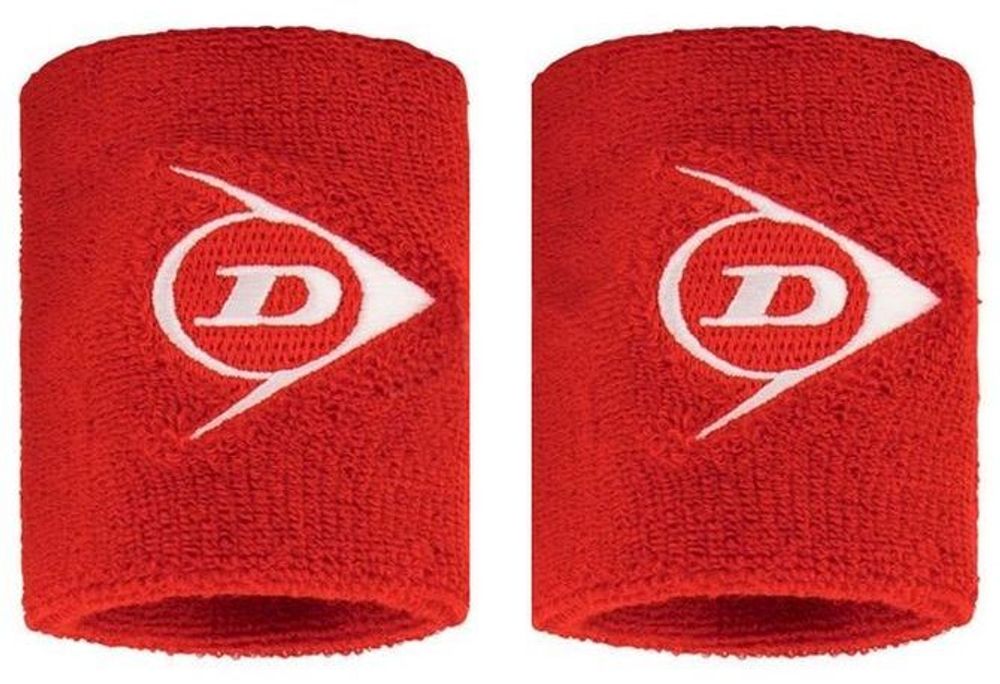 Напульсник теннисный Dunlop Tac Wristbands Short 2P - red