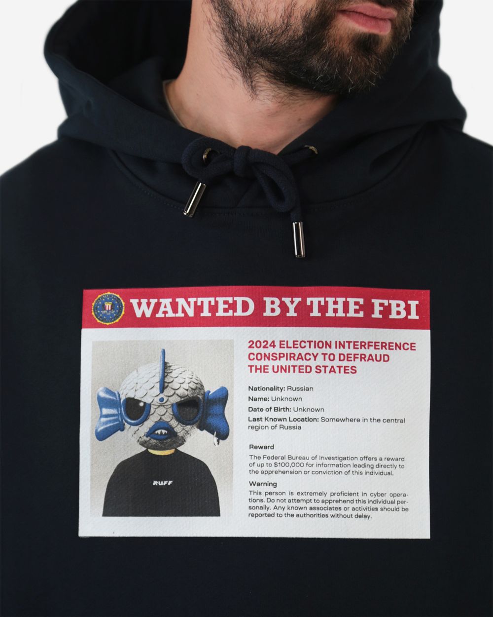 Худи RUFF Global Wanted by the FBI navy
