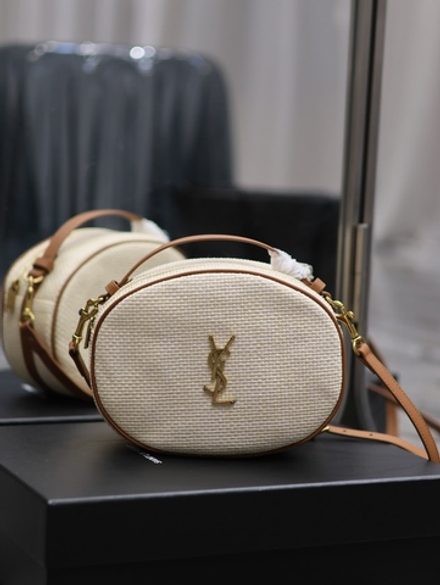 Saint Laurent Camera Bag in Raffia
