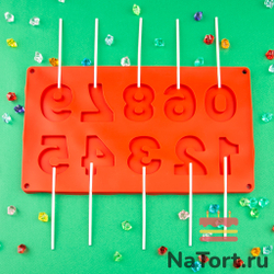 Форма для леденцов «Цифры» 28,8x16,1x0,8cm