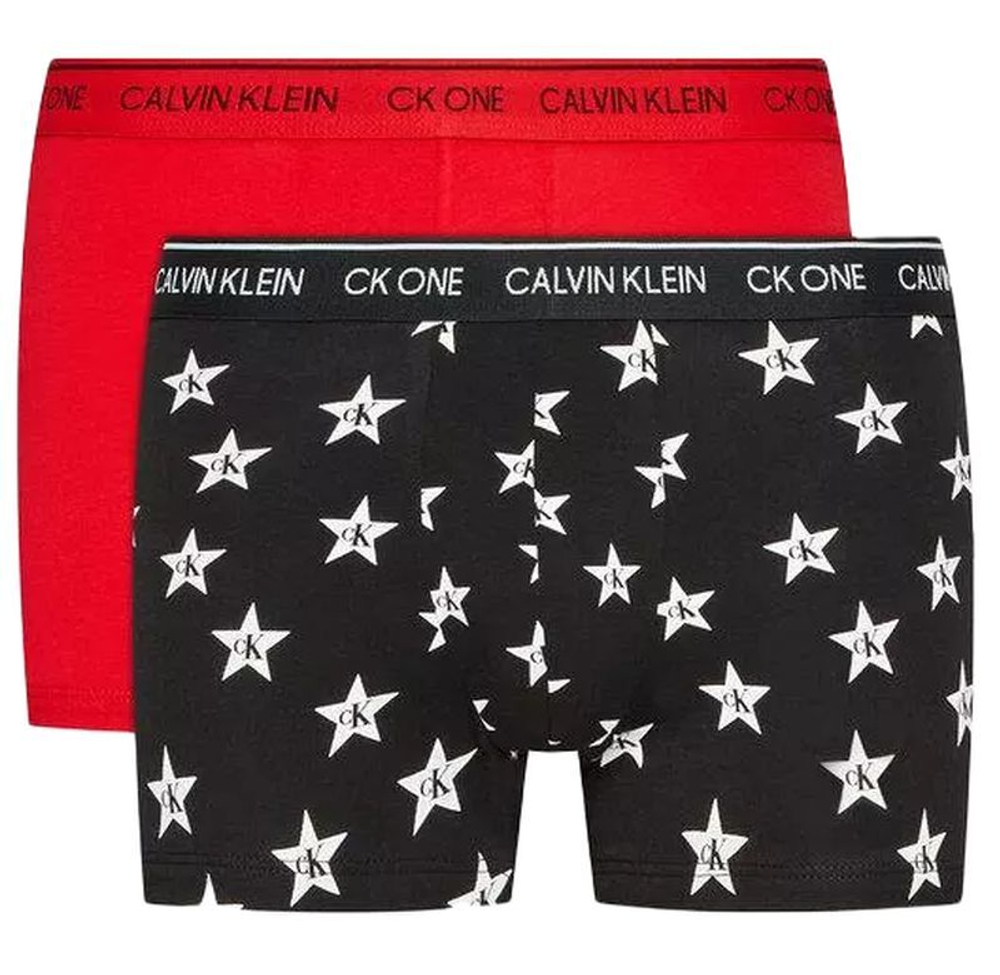 Мужские спортивные боксеры Calvin Klein Trunk 2P - ck star logo print/black/exact