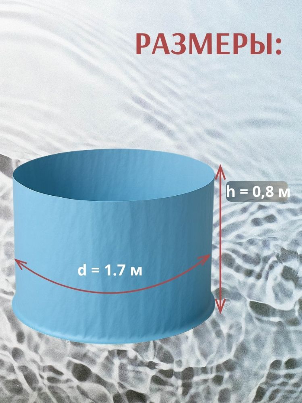 Плёнка-вкладыш для купели 1,7 х 0,8 м.
