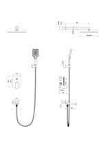 Душевая система встраиваемая WONZON & WOGHAND CUBE, Хром (WW-88939016-CR)