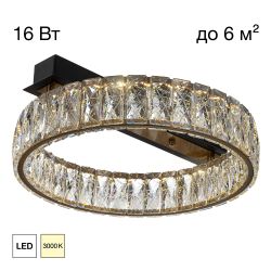 Citilux PALANT CL325142 LED Люстра хрустальная Чёрный+Бронза