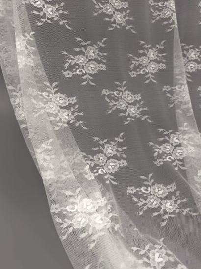 Гипюр эластичный теплый белый ширина 150 см мягкий