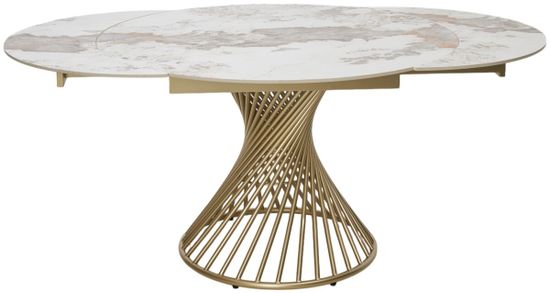 Стол BUENO 120 GLOSS LUXURY PANDORA SOLID CERAMIC / шампань