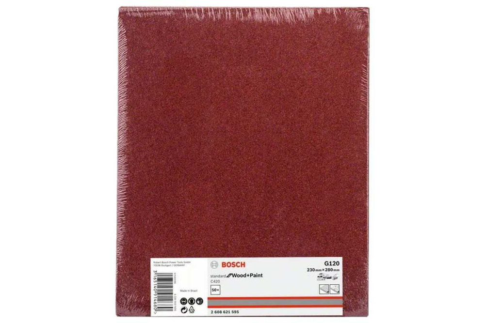 Лист шлифовальный C420 Standard for Wood and Paint (230х280 мм; G120) Bosch 2608621595