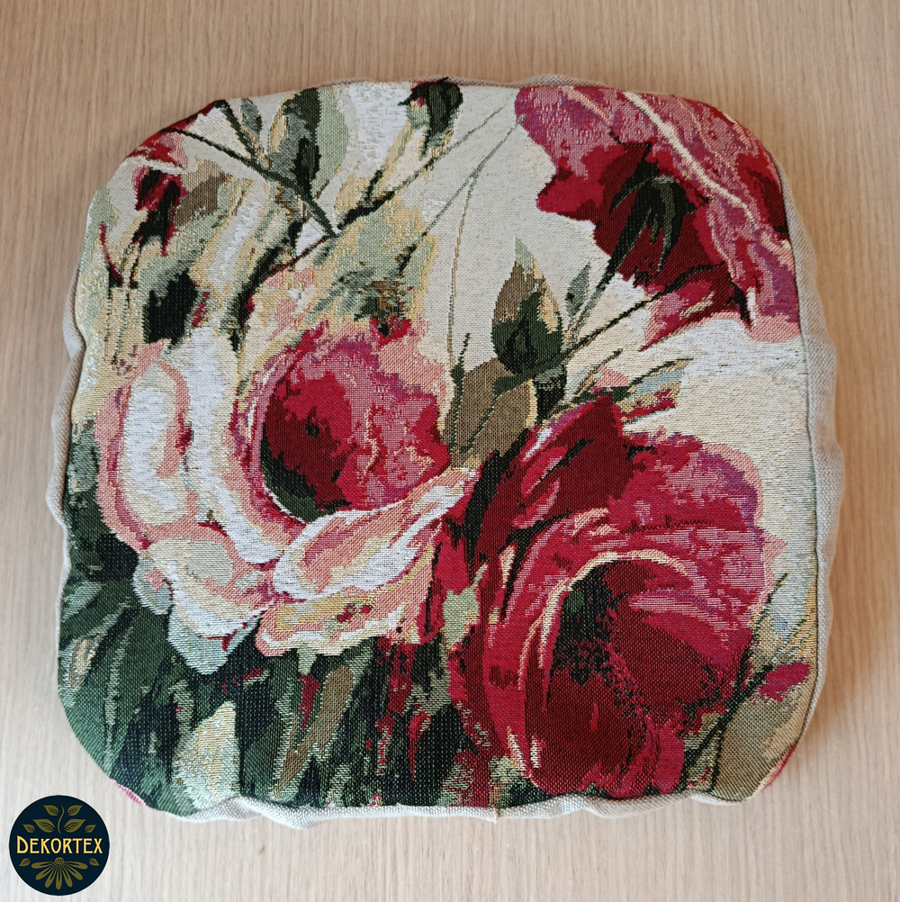 Набор чехлов на табурет из гобелена Акварельные розы (33х33 см) - 2шт