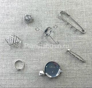 Основы для брошей, колец, колье, брелоков, заколок, ловушки для бусин (Китай)