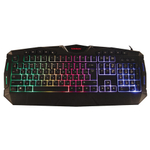 Клавиатура проводная игровая SONNEN Q9M, USB, 104 клавиши + 10 мультимедийных, RGB, черная