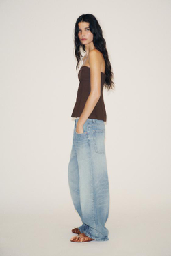 ZARA АТЛАСНЫЕ ТУФЛИ-МЮЛИ, ЧЕРЕПИЧНО-КОРИЧНЕВЫЙ