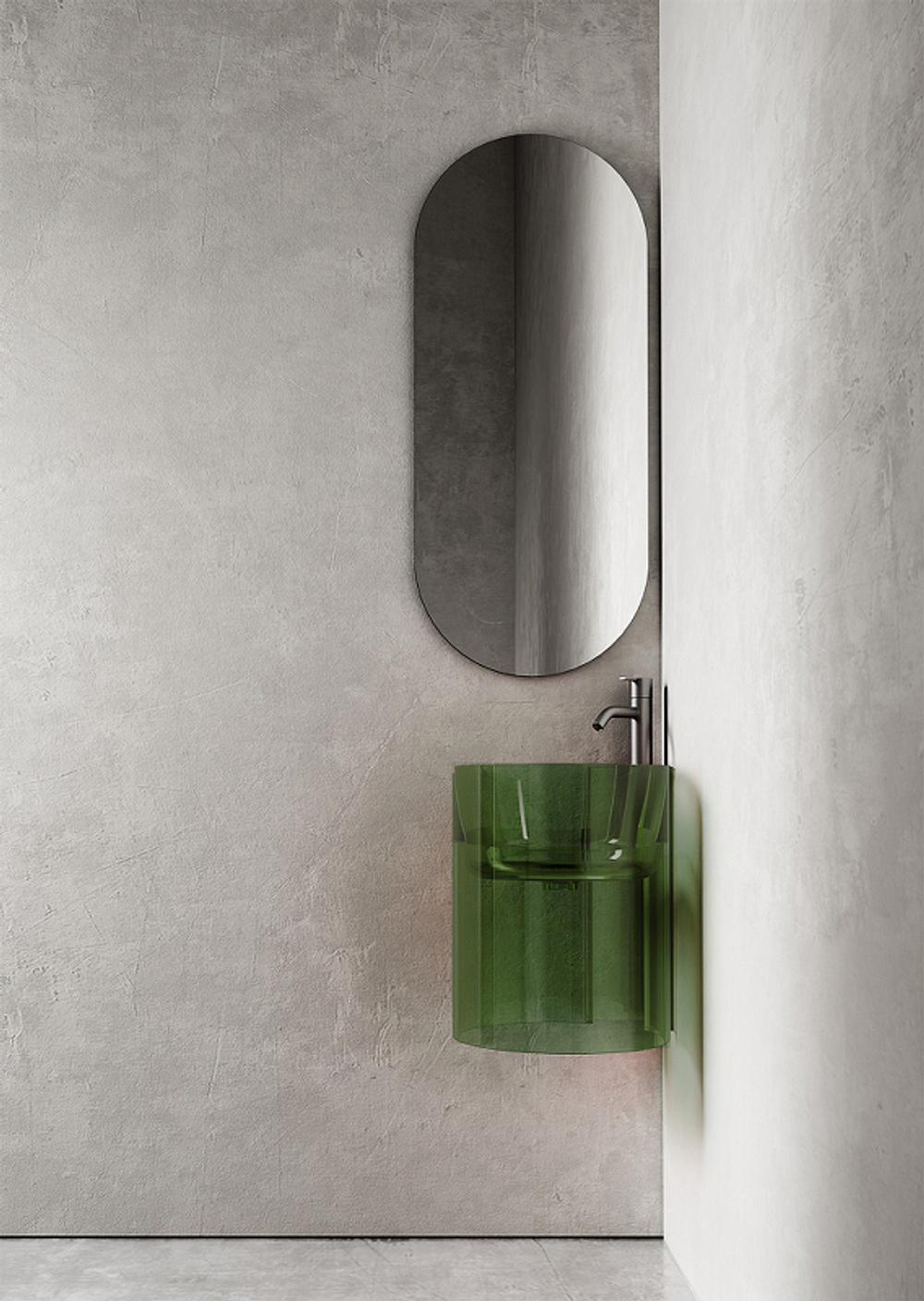 Раковина Abber Kristall 42 AT2705Emerald Зеленая