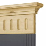 Вешалка настенная Хельсинки для прихожей, сосна, большая, серый/антик (серый, бежевый)