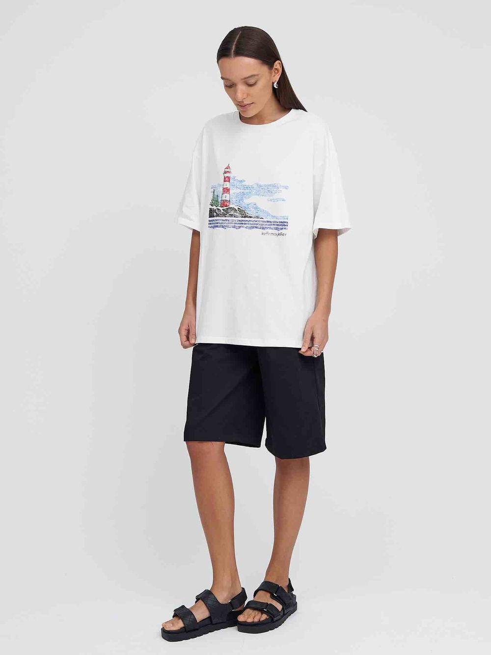 Футболка Kefirmaykifer Маяк белая