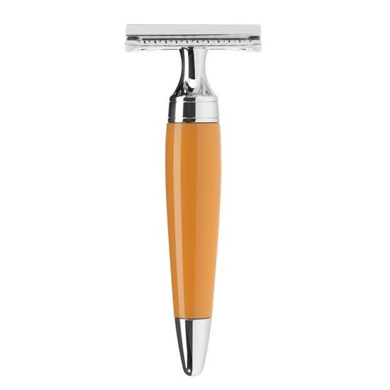 Т-образная бритва (станок) MUEHLE STYLO, смола, цвет карамели