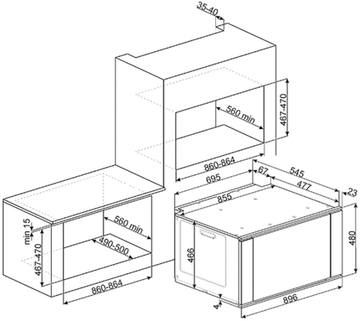 Электрический духовой шкаф Smeg SF9800PRO