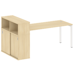 Метал Систем Куатро Стол письменный с шкафом-купе на П-образном м/к 50БП.РС-СШК-3.5 Т