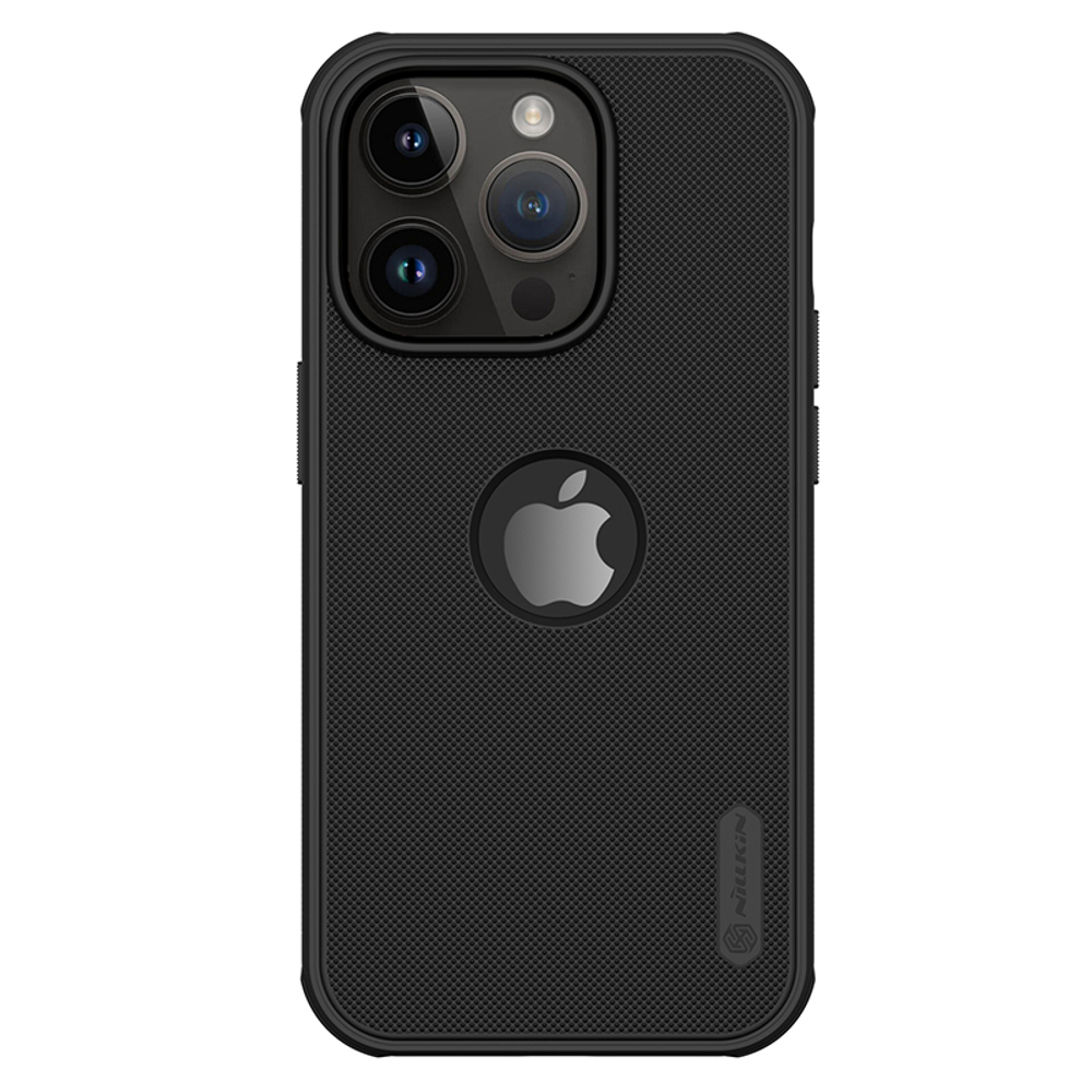 Двухкомпонентный усиленный чехол от Nillkin для iPhone 14 Pro, серия Super Frosted Shield Pro, с вырезом под логотип