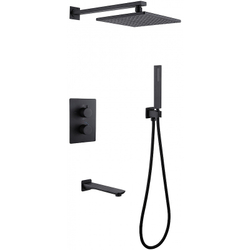 Душевая система Abber Insel AF8050B с термостатом Черная матовая