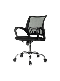 Компьютерное кресло Gigant черное, спинка сетка, крестовина хром, 150 кг GCH-16