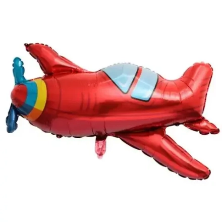 Шар (38""/97 см) Фигура, Самолет, Красный, 1 шт. З16