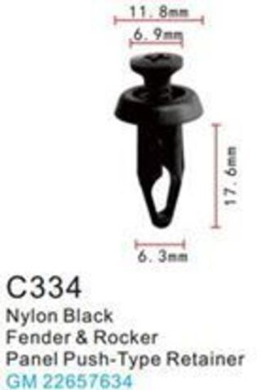 Клипса для крепления внутренней обшивки а/м GM пластиковая (100шт/уп.) Forsage клипса C0334( GM )