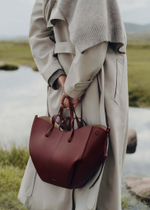 Сумка Polene Cyme EDITION TEXTURED BLACK CHERRY