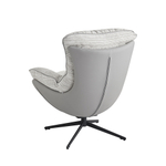 Кресло HUG серый в полоску, экокожа, шенилл