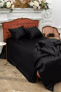 Простыня 260х280 German Grass Silk Bliss Diamond Black
