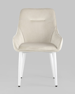 Стул Диана велюр кремовый ножки белые 4 шт