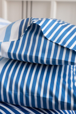 METAPHOR Комплект постельного белья, сатин бело-синий