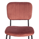 Стул CAROL (mod. UC06) / 1 шт. в упаковке металл, вельвет, 45 х 56 х 82 см, Coral (коралловый) HLR44 / черный