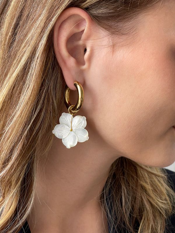 Подвеска Цветок из перламутра 27 мм