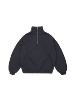 Свитшот с воротником на молнии с начесом (графит)