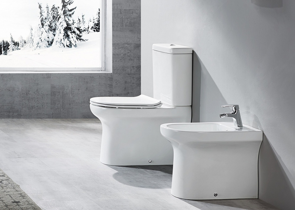 Унитаз-компакт Creo Ceramique ARCHI  безободковый, с тонкой крышкой, микролифт