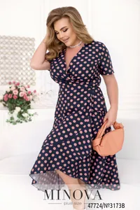 Платье 3173B-темно-синий Minova