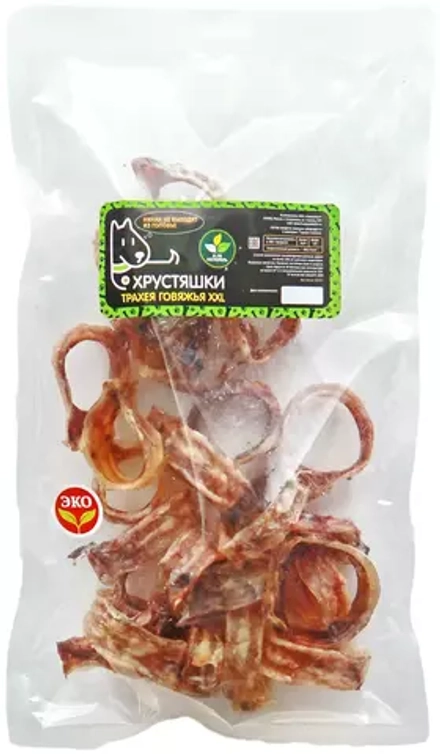 Лакомство для собак Хрустяшки Трахея говяжья XXL 135 г