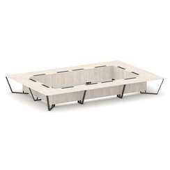 Steel Meet Стол переговорный прямоугольный KDK-PR.B.SP-26K2 Денвер Светлый/Металл Антрацит 6000*4000