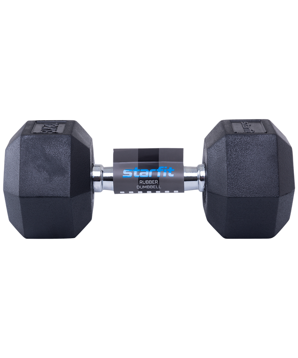 УЦЕНКА Гантель обрезиненная DB-301 12 кг, черный