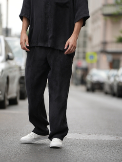 Брюки широкие легкие | graphite