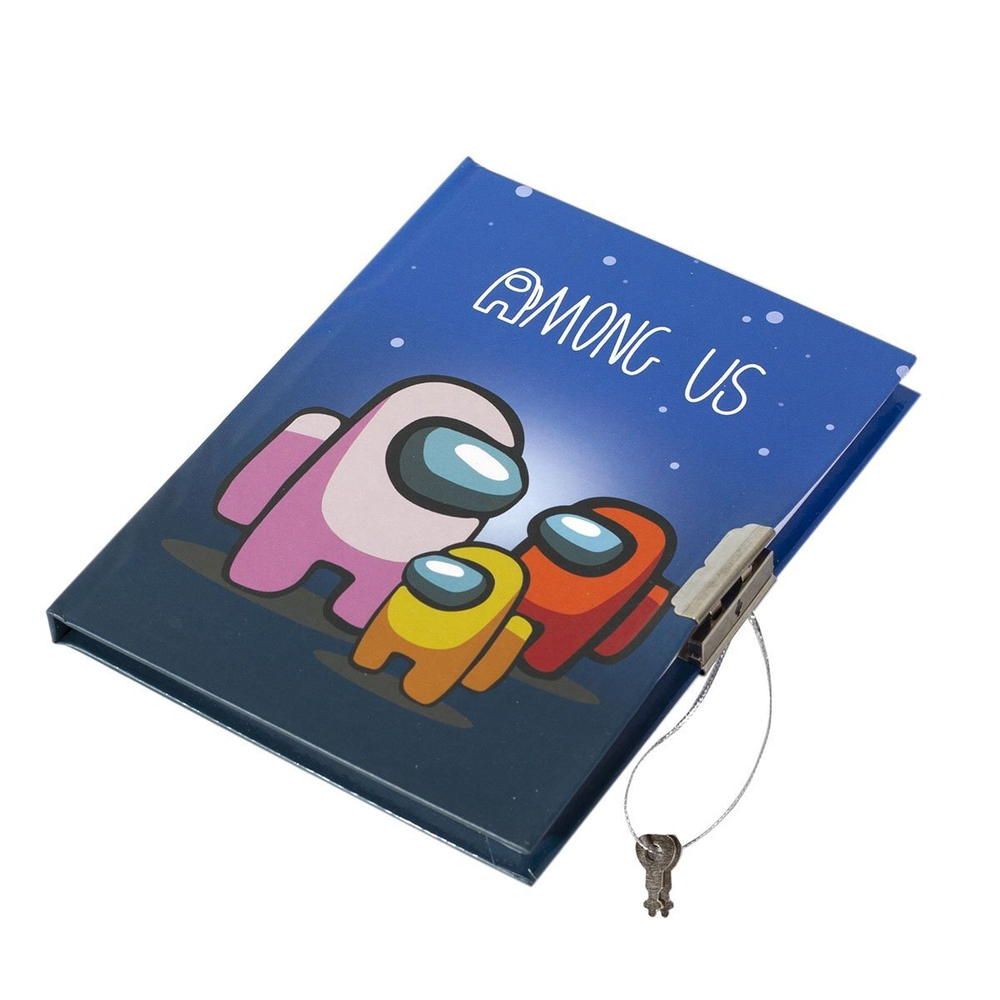 Записная книжка в футляре, 11 см * 15 см., 7БЦ, Alingar, ламинация, замочек, ручка, линия, 50 л., "Астронавты в неоне"